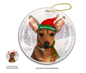 Santa's Helper Ornament - Red Chiweenie 4068A - Picture 1 of 1