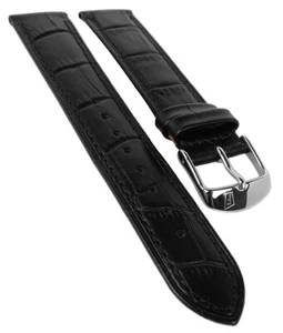 Festina Pulsera de Reloj 22mm Cuero Negro Relieve Cocodrilo Cosido F16873 - Imagen 1 de 2