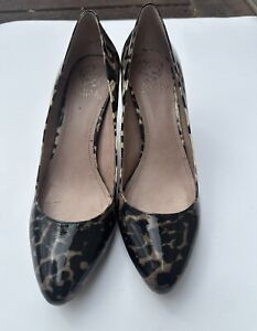 Vince Camuto Womens Leopard Print Leather Stiletto Pumps Size US 10M