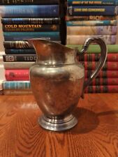 WM ROGERS Silver Plated water pitcher Vintage and ice guard 8.5”Tall