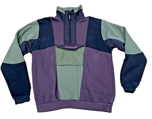 Sudadera Rara Adidas Originales Bloque de Color Pullover Aventura Campo 1/2 Cremallera Pequeña - Imagen 1 de 9