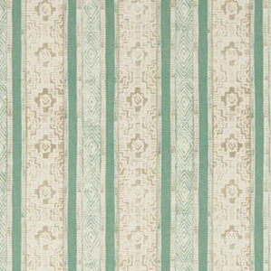 Jane Churchill Curtain Fabric 'JARI - AQUA' 3.4 METRES (340cm) Linen Blend - Picture 1 of 7