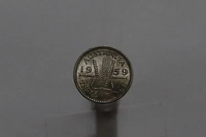 🧭 🇦🇺 AUSTRALIA 3 PENCE 1959 SILVER HIGH GRADE B66 #K1567 - Picture 1 of 2