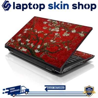 Laptop Skin Sticker Notebook Decal Cover Red Almond Tree for HP Dell Apple 17-19 - Image 1 of 4