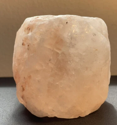 Candelabro de luz de té de roca de sal de cristal natural del Himalaya Foto 1 de 4