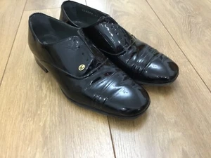 ROLAND CARTIER Mens Black Patent Leather Derby Shoes UK 8 Eur 42 - Picture 1 of 12