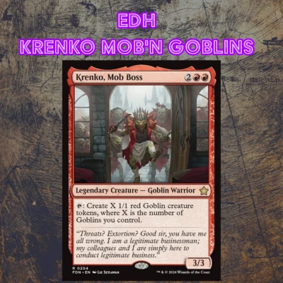 EDH - Krenko Mob'n Goblin Tribal , MTG Commander Deck, Bracket 2 - Image 1 of 2