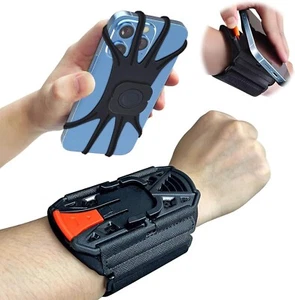 Wristband Phone Holder for Running,Phone Wrist Strap 360° Rotation & Detachable - Picture 1 of 7