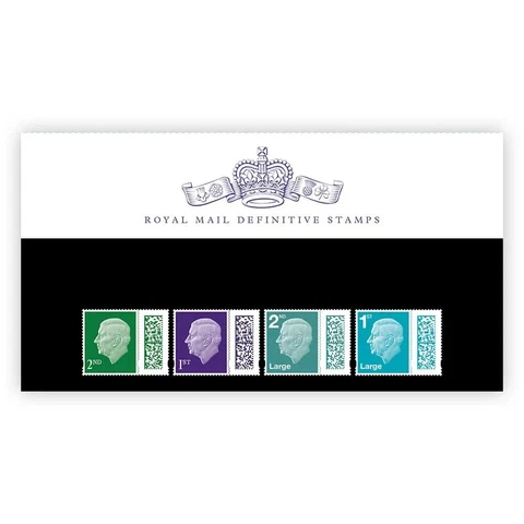 GB 2023~King Charles III~Definitive Machin ~Set of 4~Datamatrix~M23L~Pack-121~UK Cover