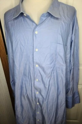 ROCHESTER Egyptian Cotton Non-Iron Blue Birdseye Dress Shirt 24 -34/35        - Image 1 of 4