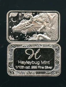 Hayleybug neuwertig Dragon Dream 1/10 OZ 0,999 Feinsilberbarren schnell ausverkauft - Bild 1 von 4