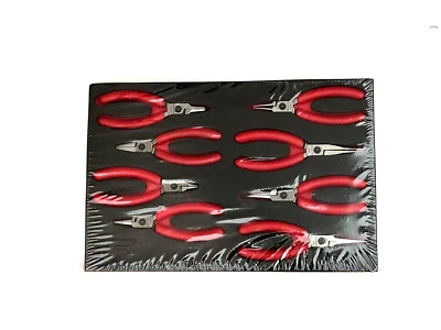 Herramientas a Presión NUEVO PLP800A 8 Piezas de Agarre Suave Rojo Alicates de Precisión Juego de Espuma Foto 1 de 4