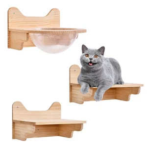 Cats Wall Bed  Wall-mounted Cat Climbing Ladder Wood Stairs Jumping Platform HOT - Picture 1 of 16