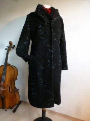 SYNCHRON by OSKA, Walkwollen Mantel, A-Symmetrisch, Gr. 38-40, Schwarz - Bild 1 von 4