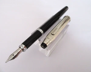 STYLO PLUME CROSS CENTURY II CLASSIQUE CAPUCHON EN ARGENT ECRITURE MOYENNE N87 - Picture 1 of 11