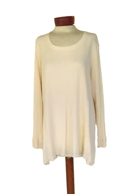 FENINI Tejido Gofre Talla XL Suéter Pullover Top Túnica Camisa Algodón Manga Larga Nuevo Foto 1 de 4