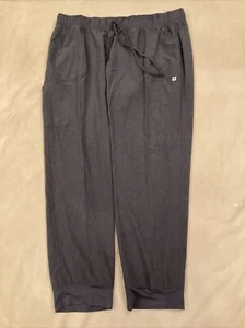 Scrubstar 3X Scrub Pants Supreme Yoga Drawstring Grey Stripe Nwt - Picture 1 of 6