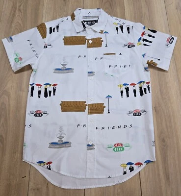 Boxlunch «ДРУЗЬЯ» рубашка на пуговицах мужской размер XS, «Central Perk», короткий рукав  - Изображение 1 из 4