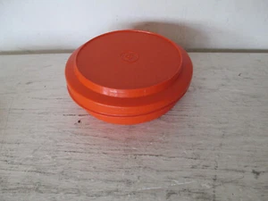 Vintage TUPPERWARE Seal N Serve Bowl 1206 & Plate/Lid 1207 Harvest Orange Set - Picture 1 of 4