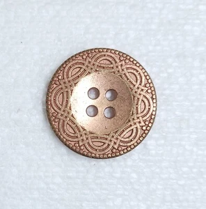 JHB Metal Button 25mm Pale Gold 4 Hole Scroll Arch Coat Blazer Sewing Art Craft - Picture 1 of 8