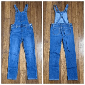 Cat & Jack Overalls Blue Jean Super Stretch Size L 10/12 - Picture 1 of 7