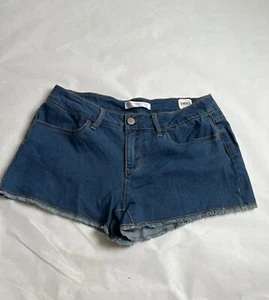 No Boundaries Womens Denim Jean Shorts Size 13 Dark Blue Stretch NWOT - Picture 1 of 5