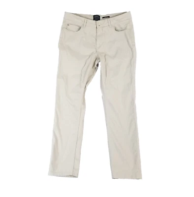 Ben Sherman Vaqueros Hombre 32x30 Beige Slim Fit Recto Flex Elástico Pantalones Preppy Foto 1 de 4