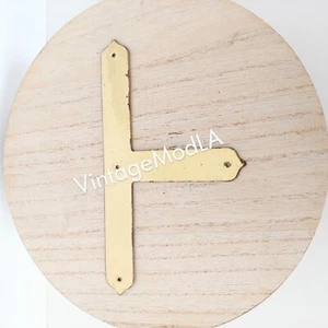 Bernhardt Chinoiserie Campaign "T" Bracket Hardware Brass with Nails - Picture 1 of 3