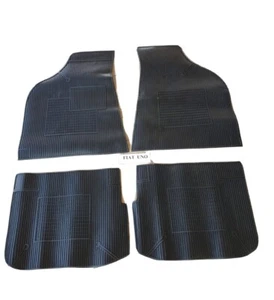 Kit De Alfombrillas De Goma Para Fiat Uno Color Negro - Imagen 1 de 4