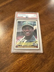 1984 DONRUSS #54 RICKEY HENDERSON PSA 9 OAKLAND A’S