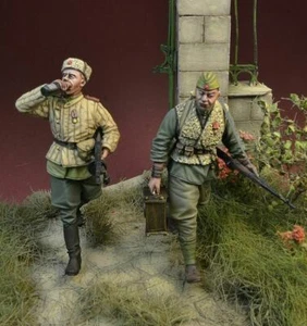 Miniaturas del Día D Troopers soviéticos de la Segunda Guerra Mundial, Europa 1944-46 modelo de resina escala 1/35 - Imagen 1 de 5
