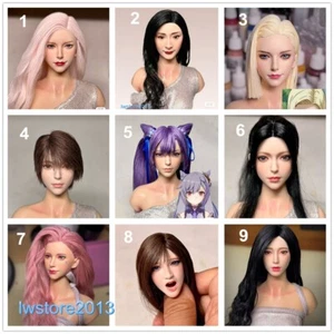 1:6 Beauty Girl Kopf Skulptur für 12" weibliche PH TBL JO UD LD Actionfigur Körper - Bild 1 von 43