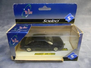 1/43 SCALE VINTAGE 1989 PEUGEOT 605 4DR SEDAN #1516 BLACK SOLIDO DIECAST CAR-MIB - Picture 1 of 8