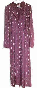 Laura Ashley Vintage Polka Dot Purple Maxi Dress Size 12 Wedding Occasion 90s - Picture 1 of 17