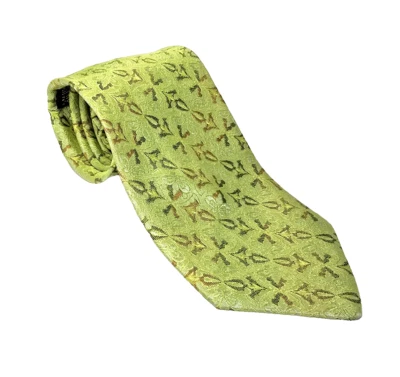Corbata Elite Creations seda pura bronce verde brillante hecha en Italia diseñador Foto 1 de 4