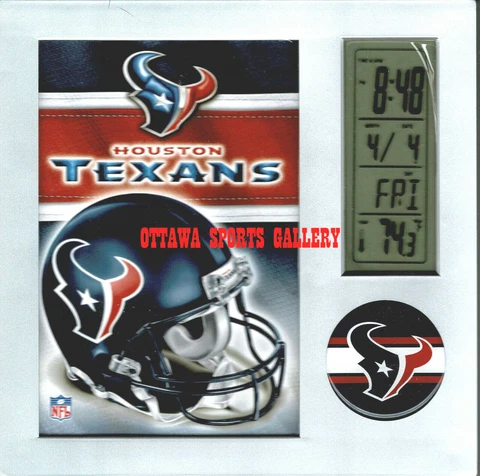WINCRAFT HOUSTON TEXANS LICENSED DESK CLOCK • NEW IN PACKAGE (M63) Cover
