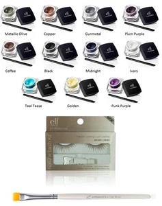 e.l.f. Cream Eyeliner Pick Your Color w/ Natural Brown Eye Lash and Brush - Picture 1 of 6
