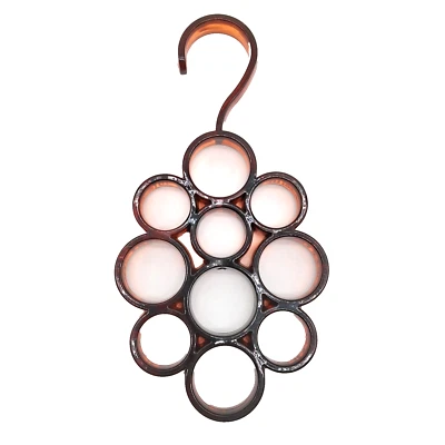 Colgador de bufanda vintage de acrílico o lucite MCM Mod estilo racimo soporte de corbata 10 agujeros Foto 1 de 4