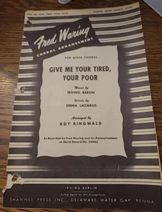 1949 FredQaring arreglo coral 4 coro mixto dame tu cansado, tu pobre efe - Imagen 1 de 3