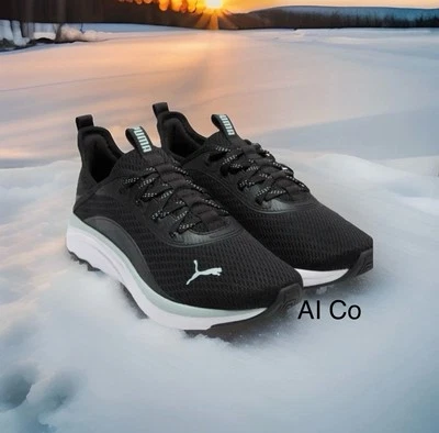 全新彪马女式 Sophia EVO 运动鞋 活动休闲鞋 尺码 8.5 黑色 全新带盒 — 第 1/4 张图片