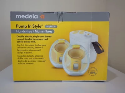Extractor de leche eléctrico doble manos libres Medela con estilo (101045436) - sellado Foto 1 de 4