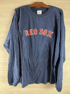 T-shirt Adidas Navy MLB Boston Red Sox manica lunga grafica 2005 XXL 2XL - Foto 1 di 8