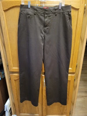 Pantalones informales de pierna recta de negocios marrón para dama de Merona talla 14. Muy buen estado Foto 1 de 4
