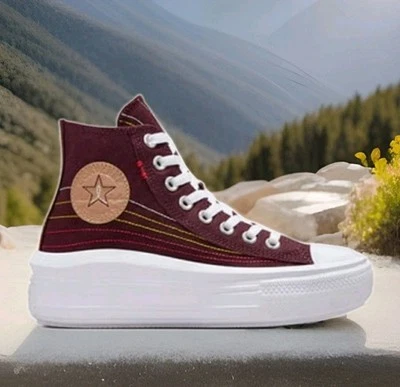 全新 Wmn's(可选尺寸)匡威 CTAS Move 高帮厚底运动鞋 A13396C 西部 — 第 1/4 张图片