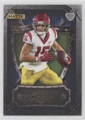 2022 Wild Card Matte SP Exclusive Blue/Green /4 Drake London #WWN-11 Rookie RC - Image 1 of 2