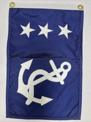 Prestige Flag 12x18 Yacht Club Past Commodore  Woven Poly Nylon Boat Flag Banner - Image 1 of 4