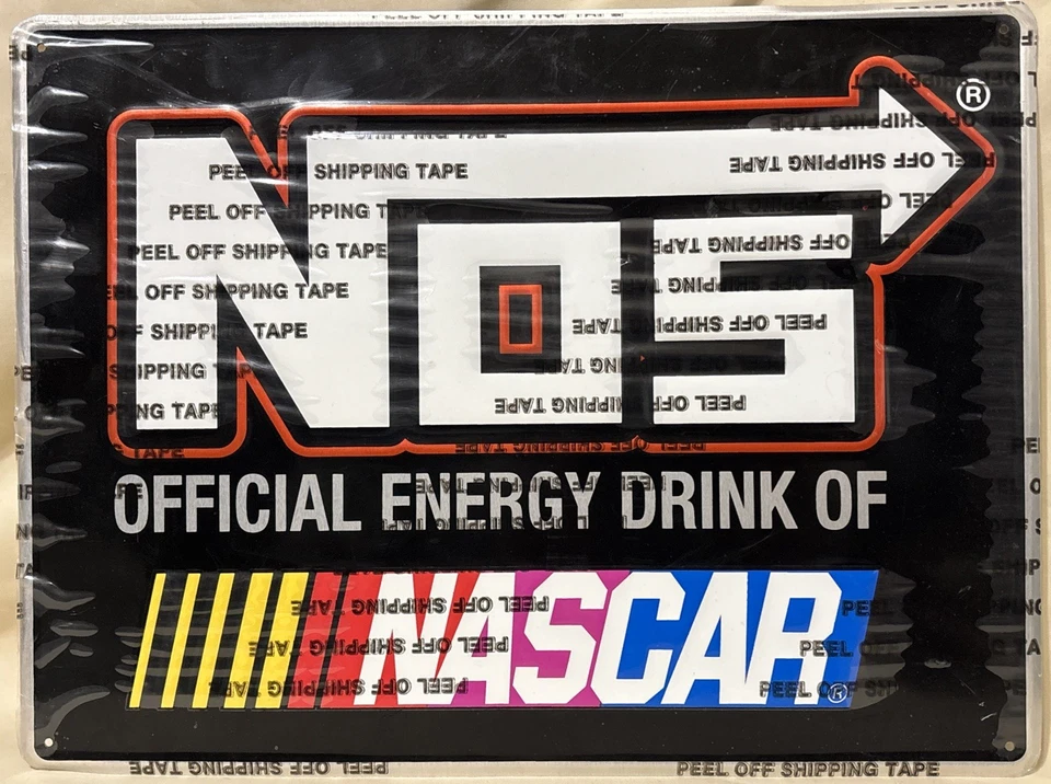 Nuevo de Lote Antiguo Bebida Energética Oficial de NASCAR - Letrero de Metal 16"x12" - NUEVO Foto 1 de 2