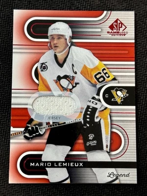 2022-23 Upper Deck SP Game Used Legends Red Jersey Mario Lemieux #122 HOF - Image 1 of 2