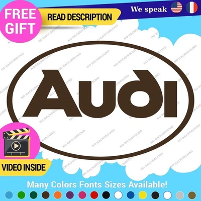 Fits Audi Oval Quattro Decals Stickers Vinyl Door Sport Ring Racing Silver Car Foto 1 de 4