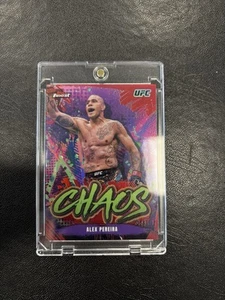 2024 Topps Finest UFC Chaos Alex Pereira #Cha-24 Red Refractor /5 - Bild 1 von 2
